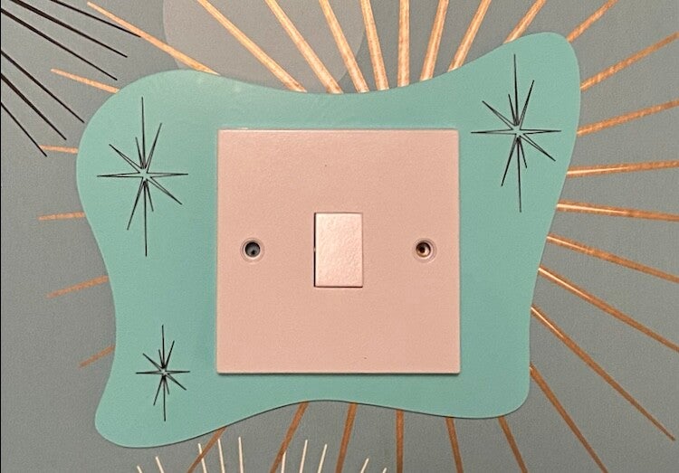 1950’s Atomic style Light Switch Plate