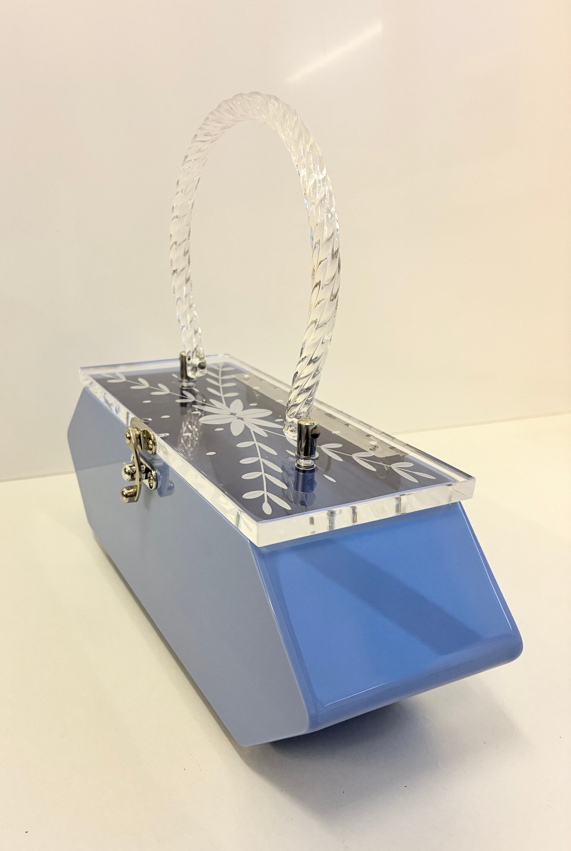 La Premiere Lucite style Purse in Bluebell blue