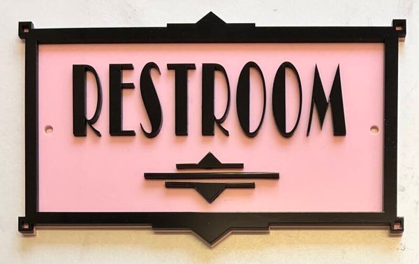Art  Deco style Restroom signs