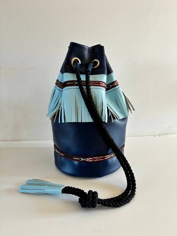 Vinyl  Duffle Bag Navy Blue