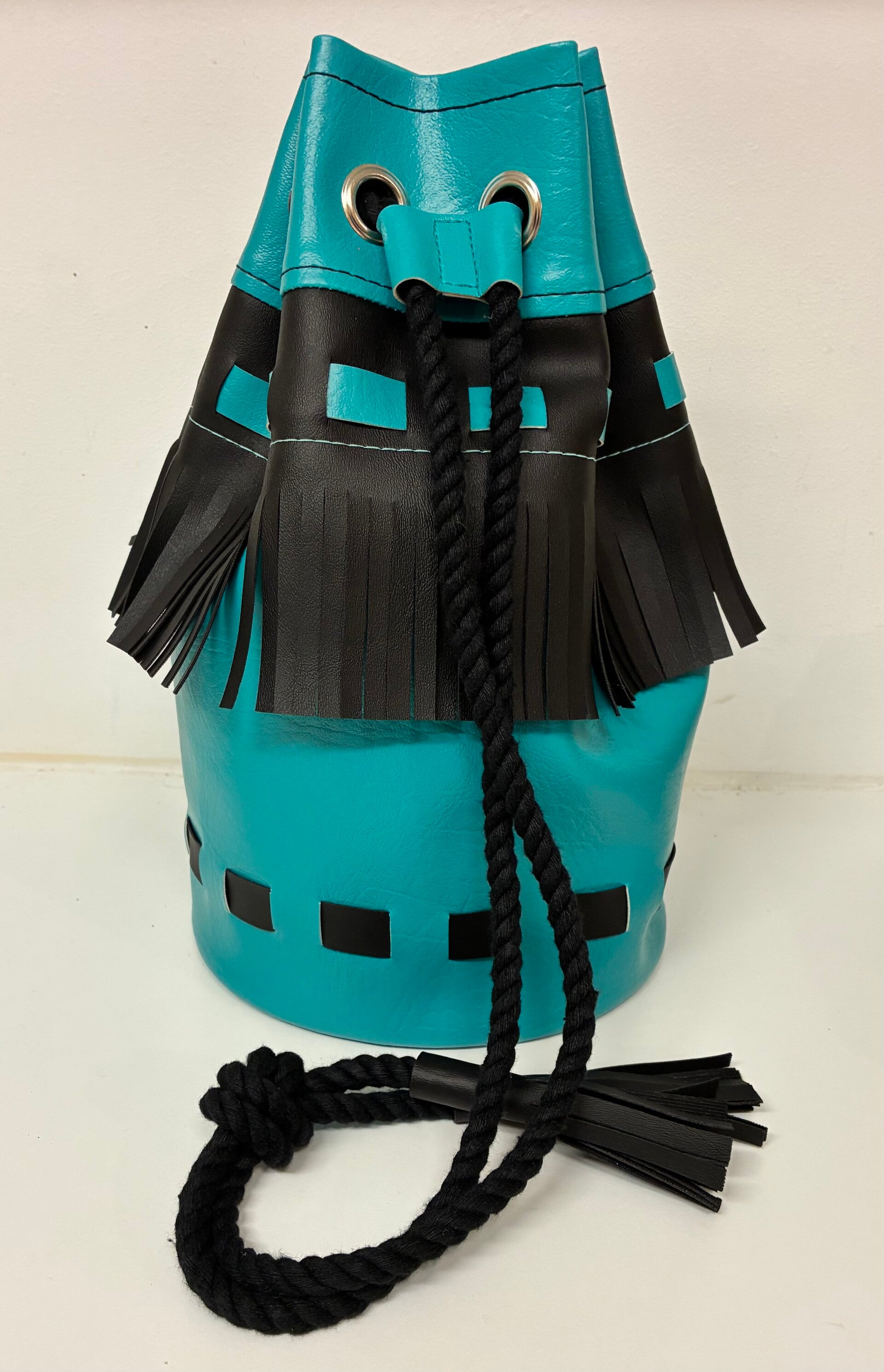Vinyl  Duffle Bag Turquoise