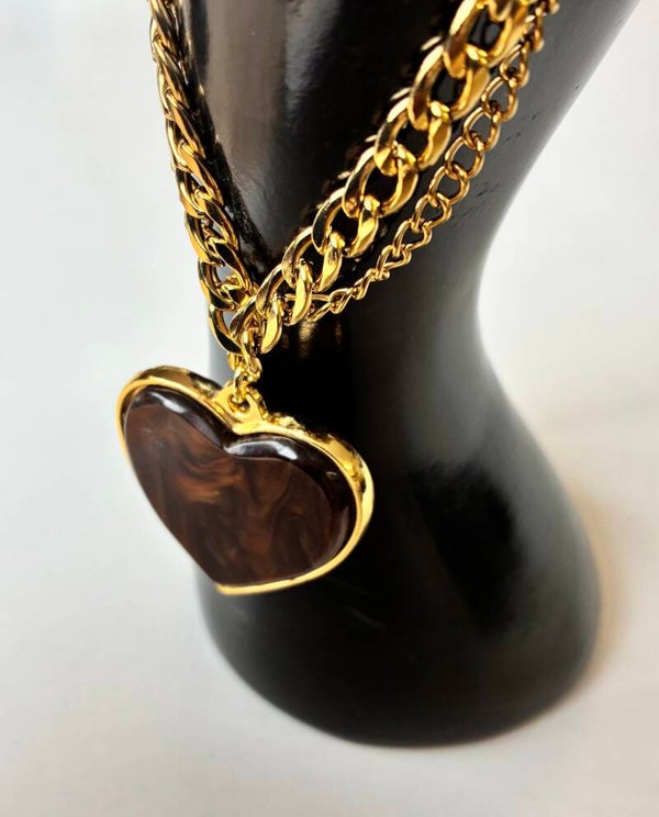 1950’s Large Heart Bracelet Tortoiseshell