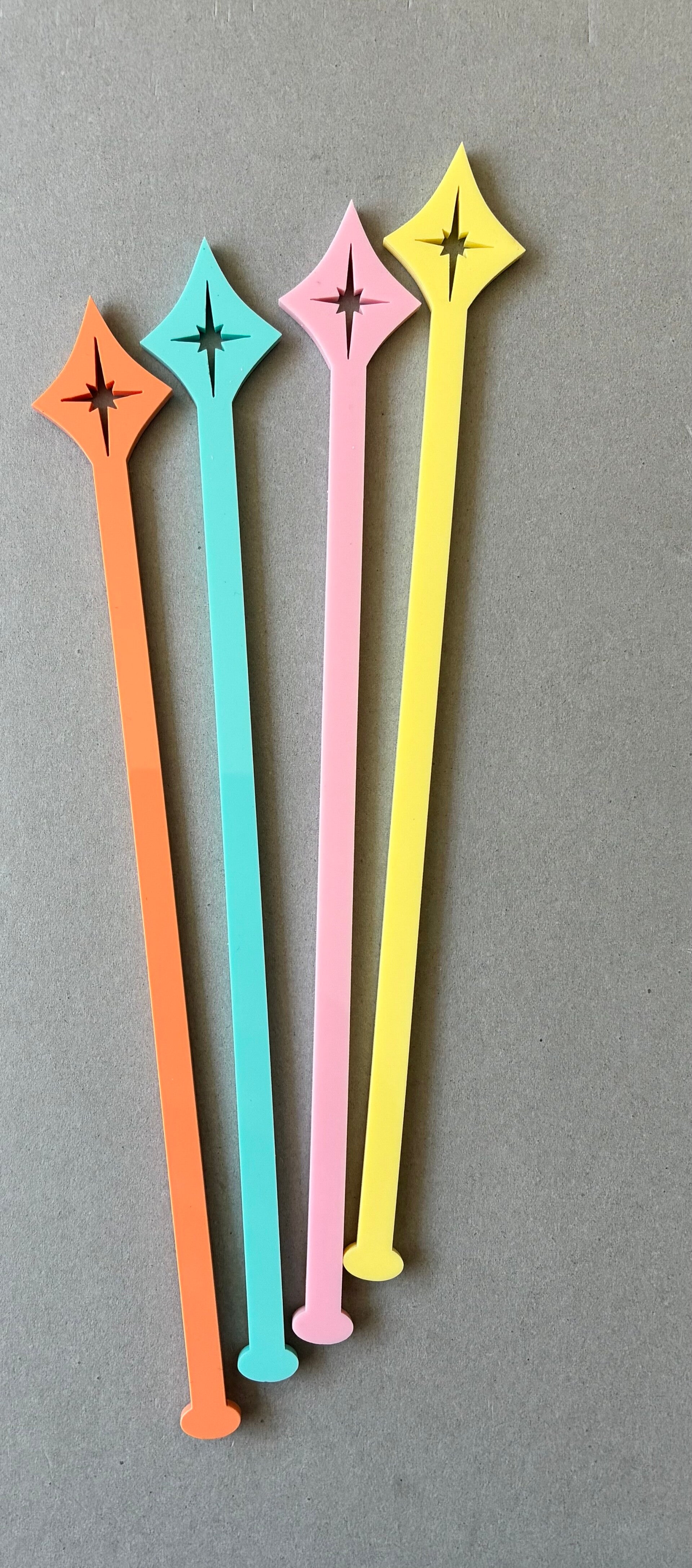 1950’s /retro Atomic Starburst Cocktail stirrers.