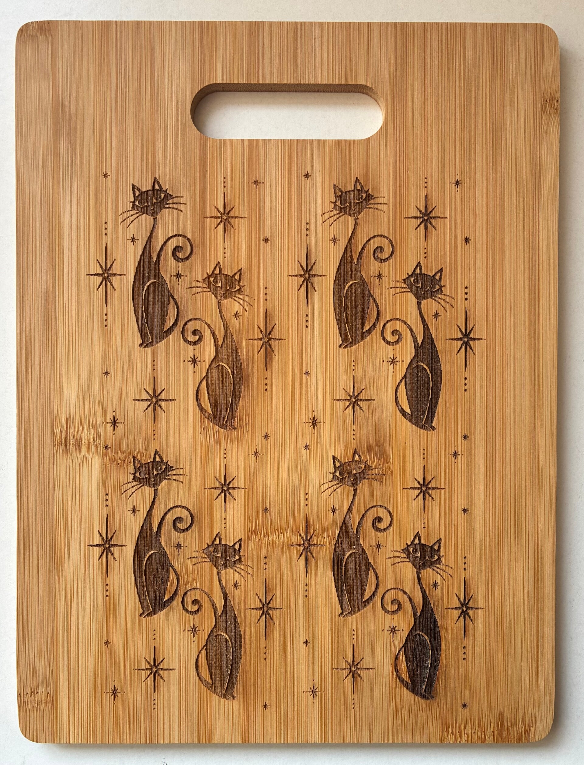 1950’s style siamese cat Bamboo Chopping board.