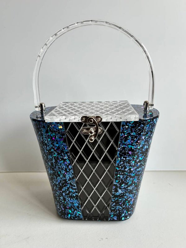 Cosmopolitan Lucite style handbag/Purse Midnight Blue