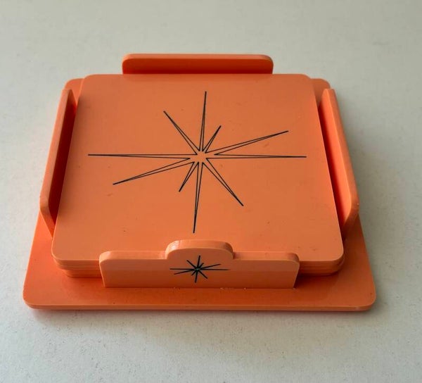 Atomic Starburst Coaster & Holder set (4)