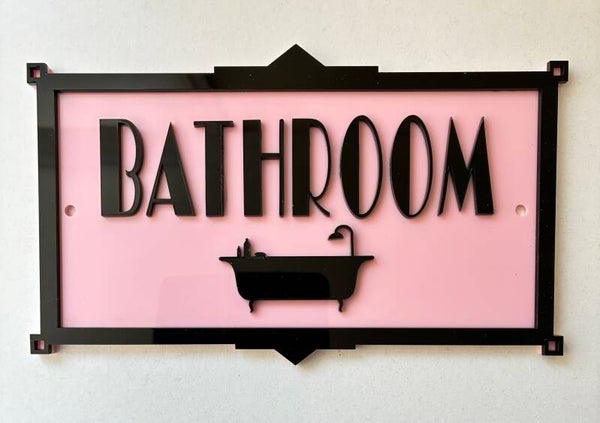 Art  Deco style Bathroom signs