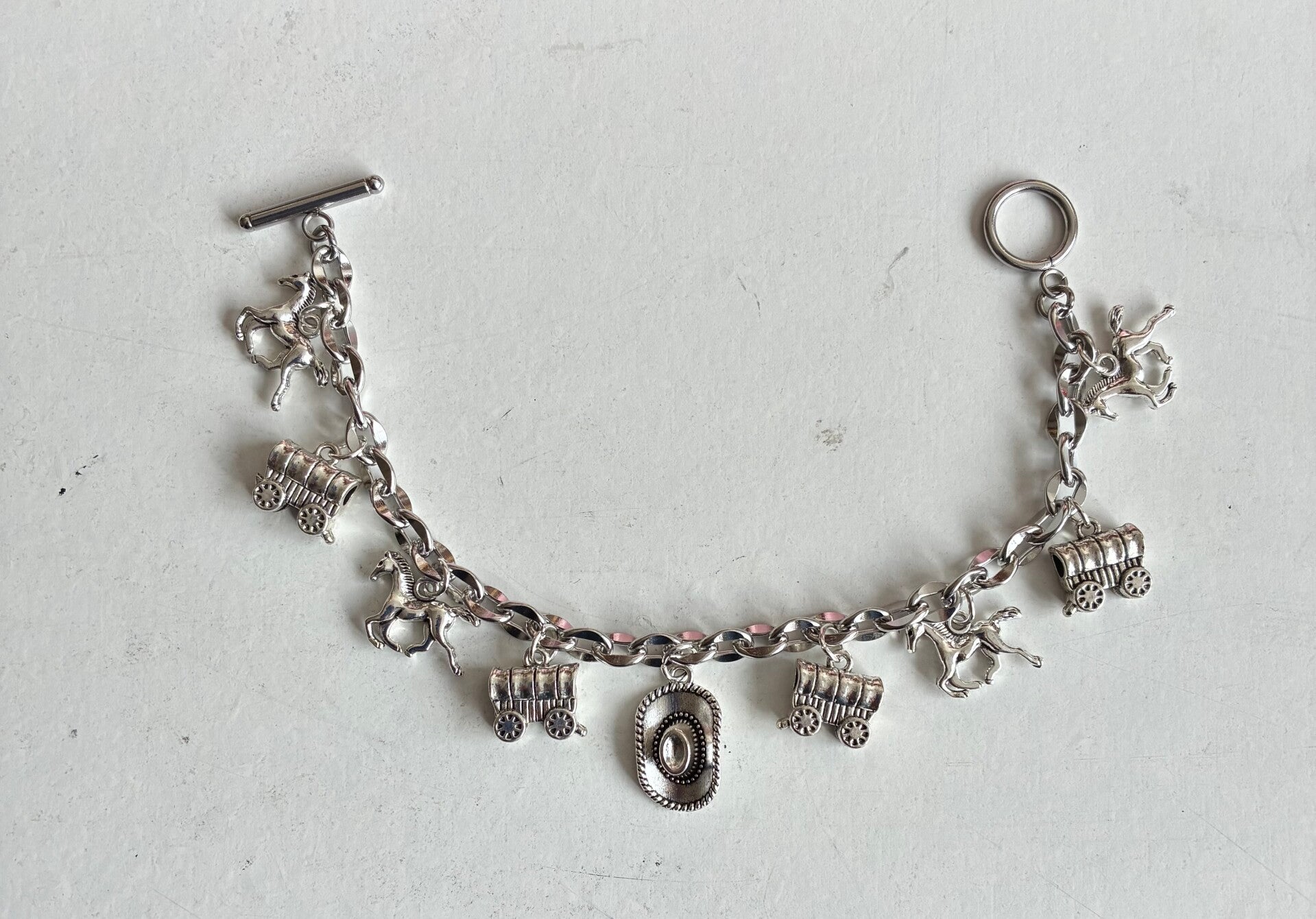 Wagon & Horse Charm Bracelet