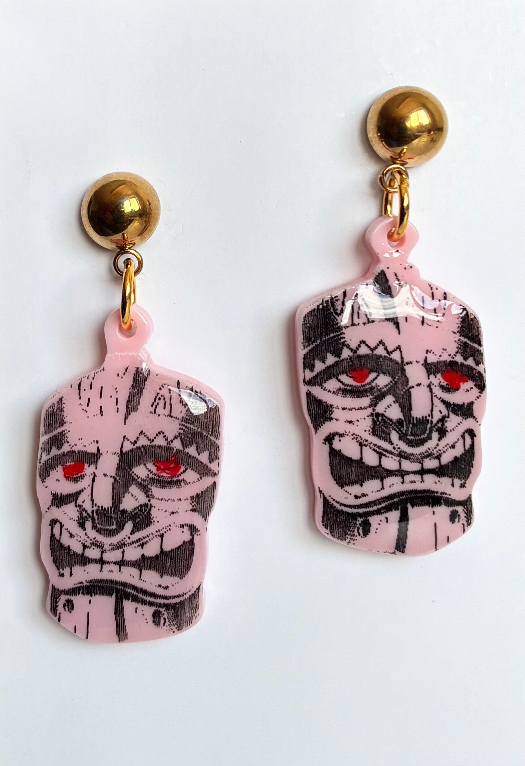 Tiki mask Earrings