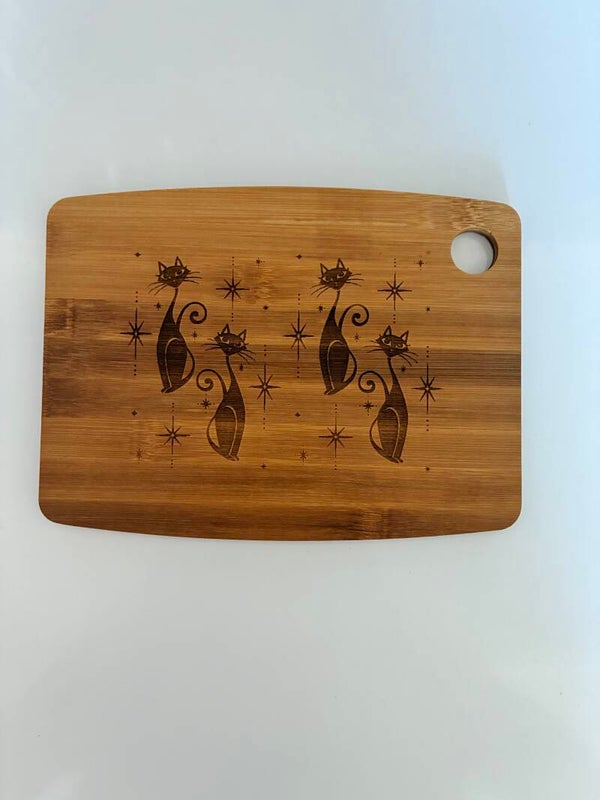 1950’s style siamese cat Caravan size Chopping board.