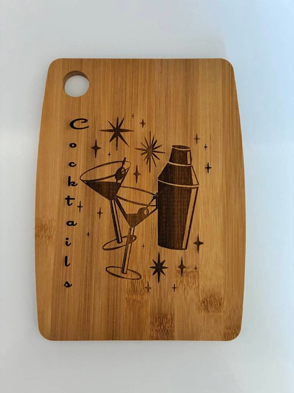 1950’s style Cocktails Caravan size Chopping board.