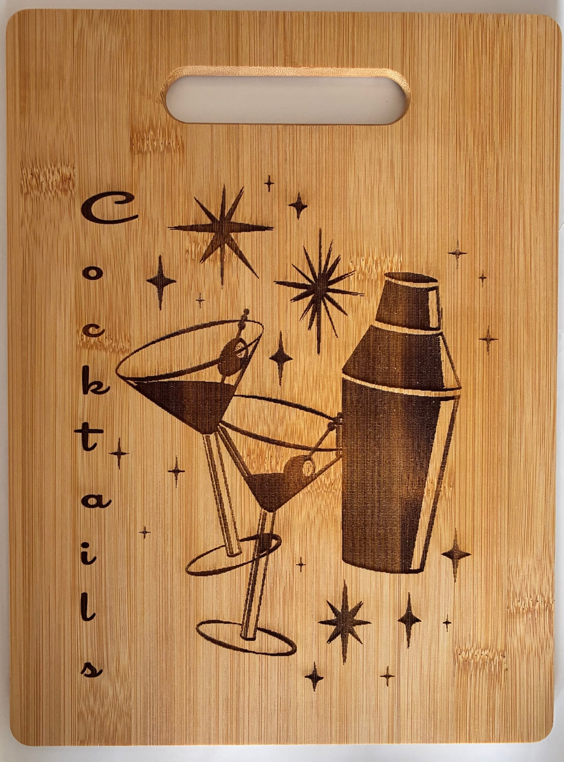 Cocktails Pattern Bamboo Chopping board.