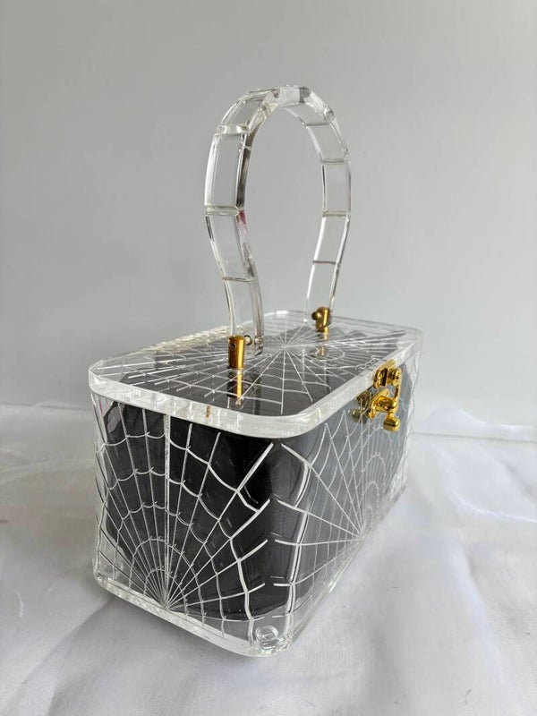 The Hollywood Spider web Lucite style handbag/Purse