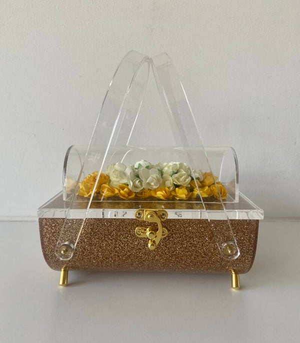 Half Barrel Lucite style Coffin Purse/Handbag