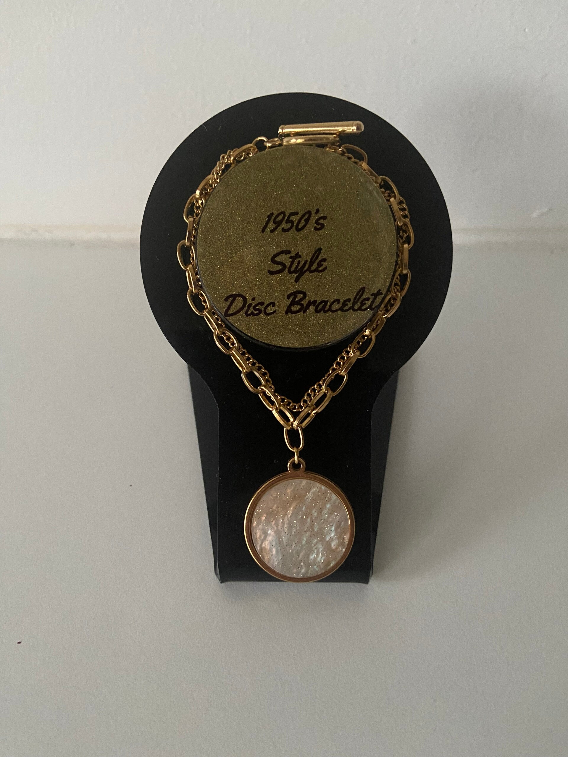 1950’s Large Disc Bracelet Gold