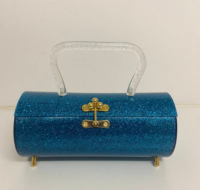 The Manhattan Lucite style bag Blue Flake