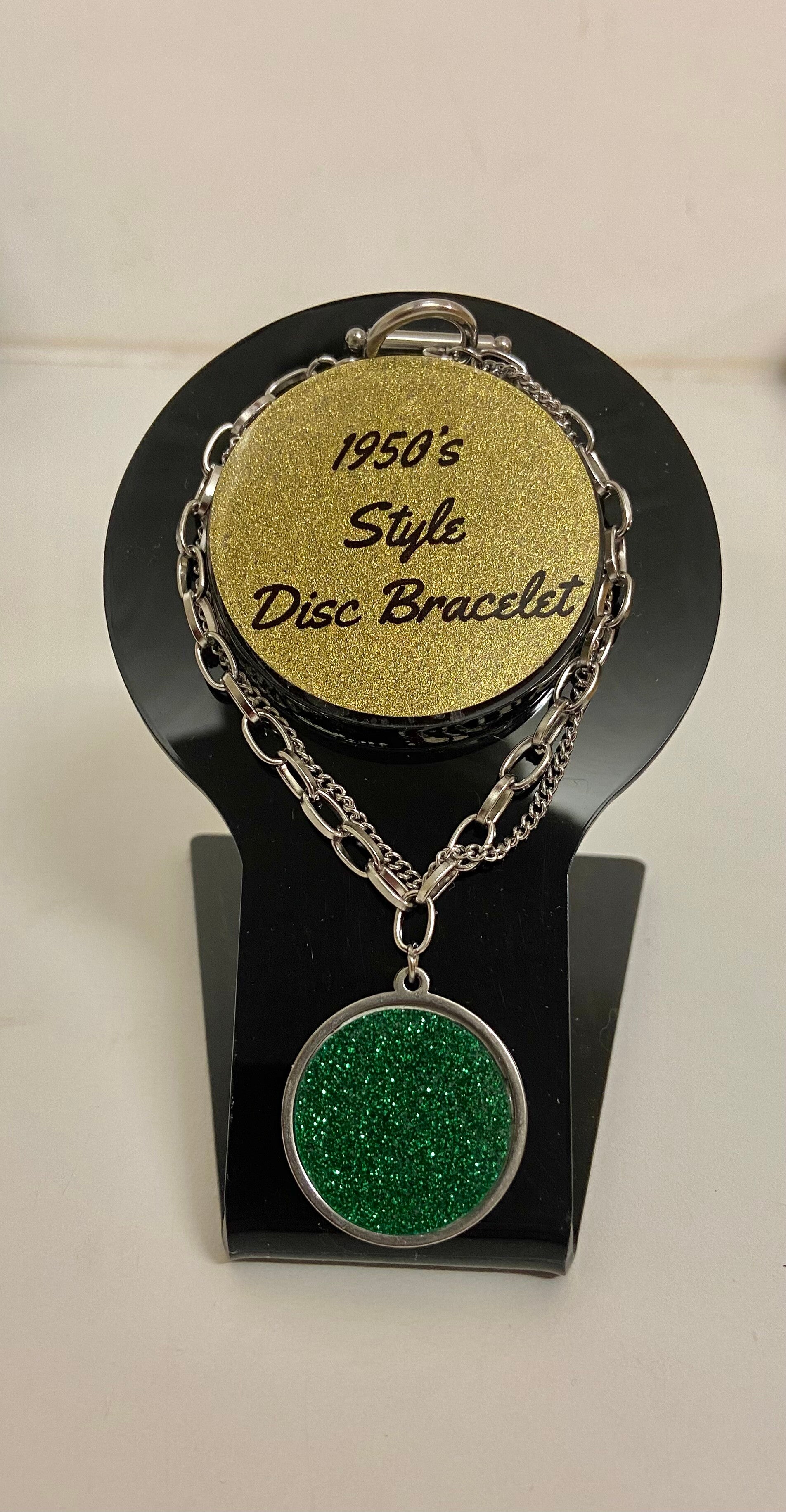 1950’s Large Disc Bracelet Silver