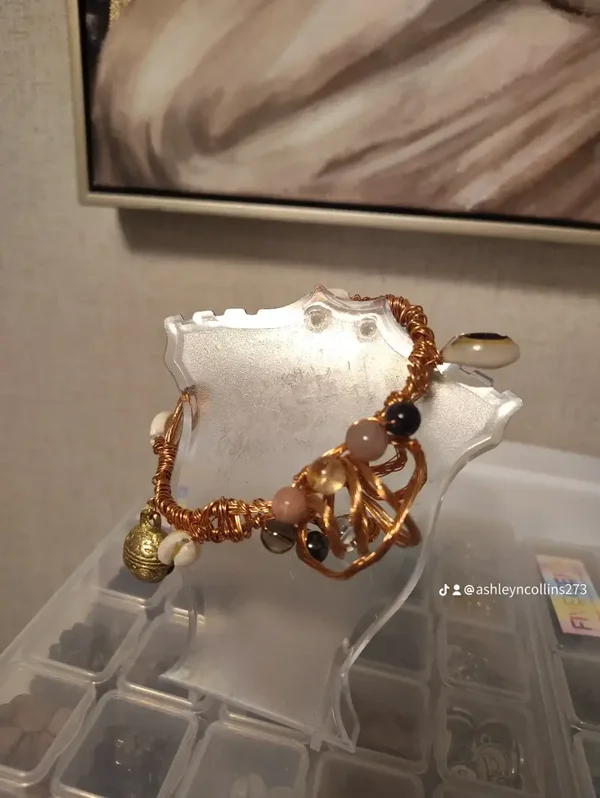 Copper wrapped bracelet