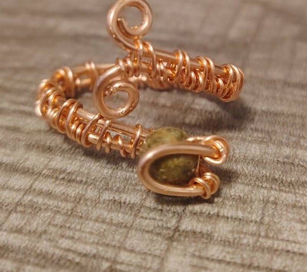 Copper weaved ring