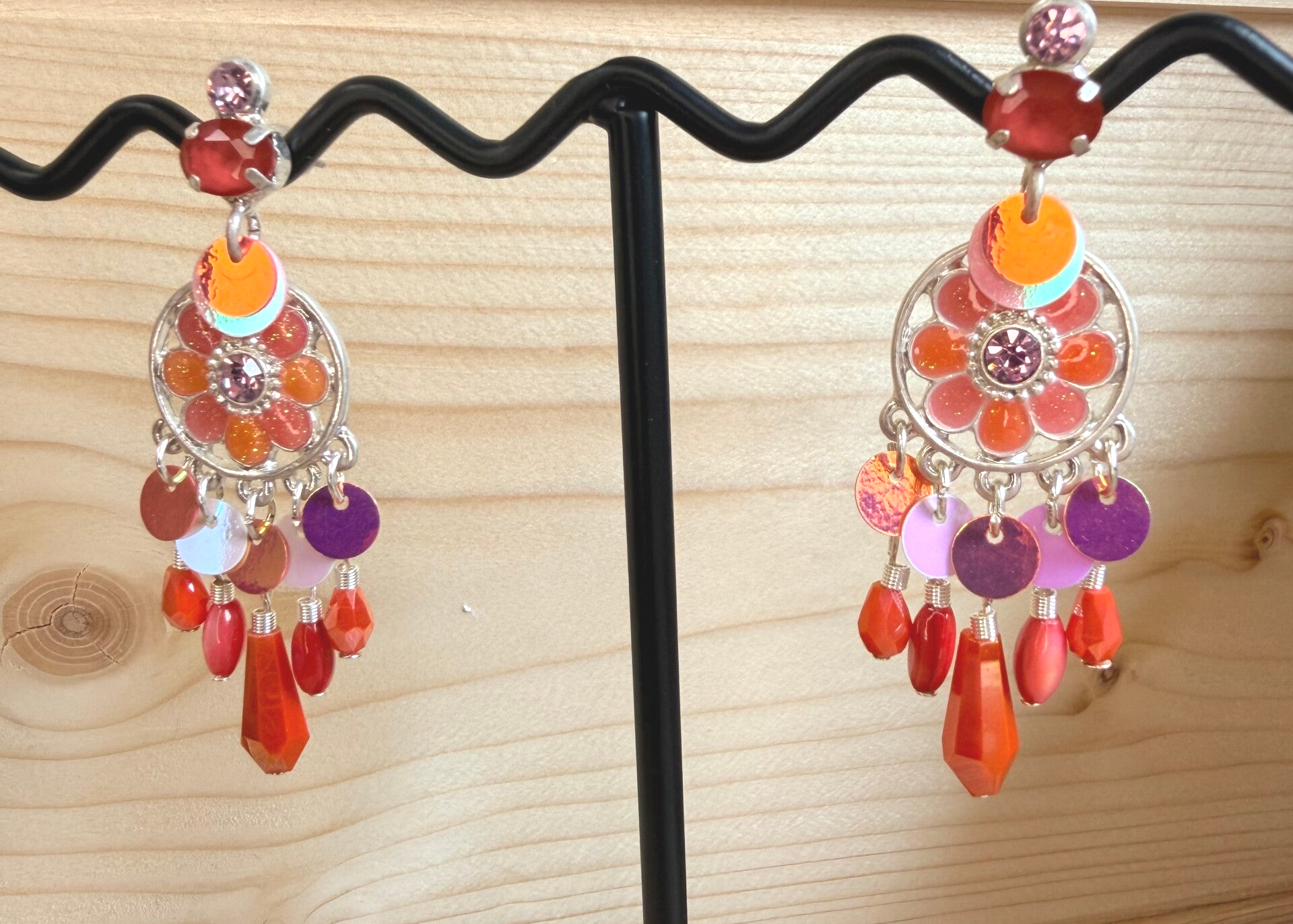 Boucles d'oreilles colorées