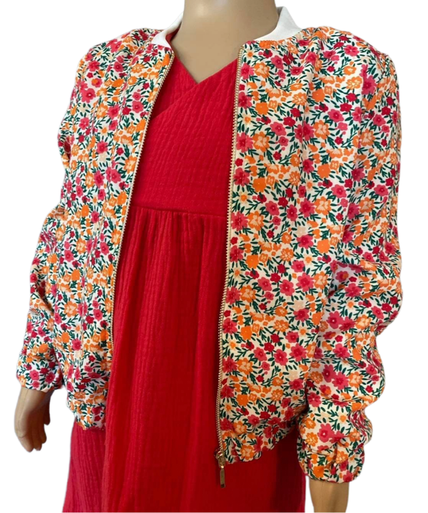 Veste bomber fleurie