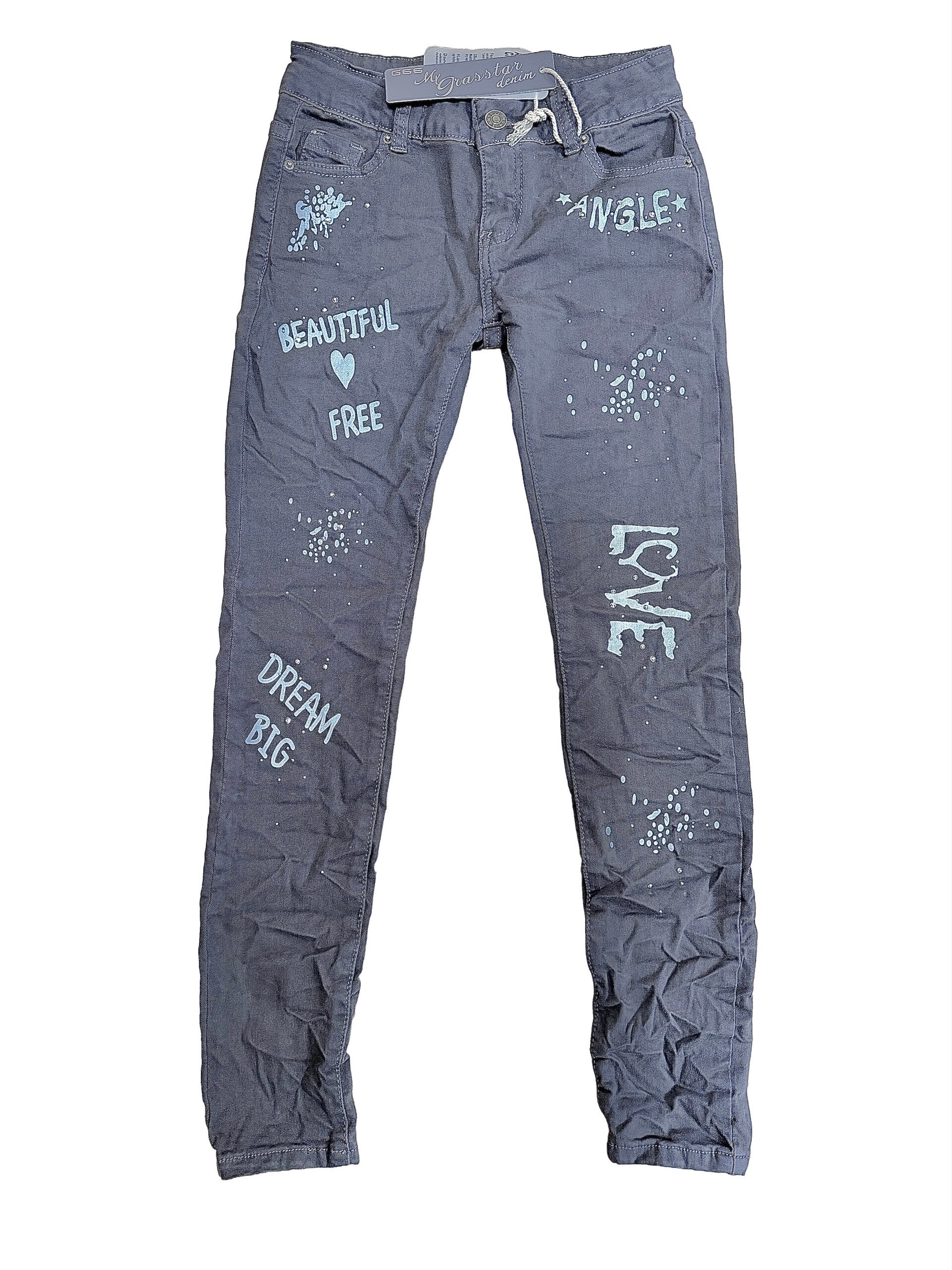 Pantalon fille gris