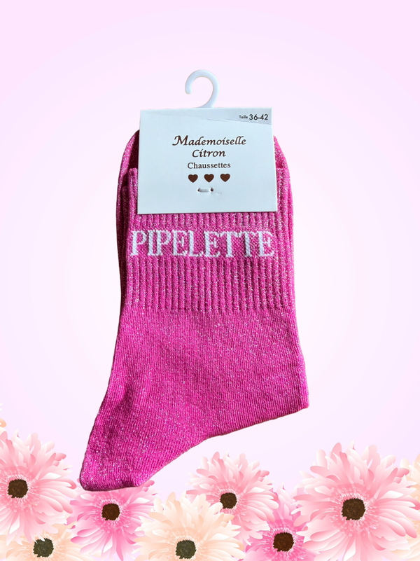 Chaussettes à paillettes "PIPELETTE"
