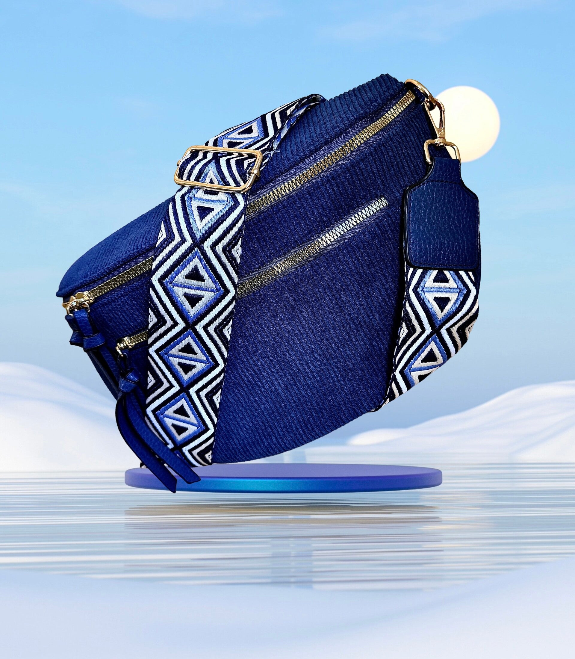 sac banane en velours