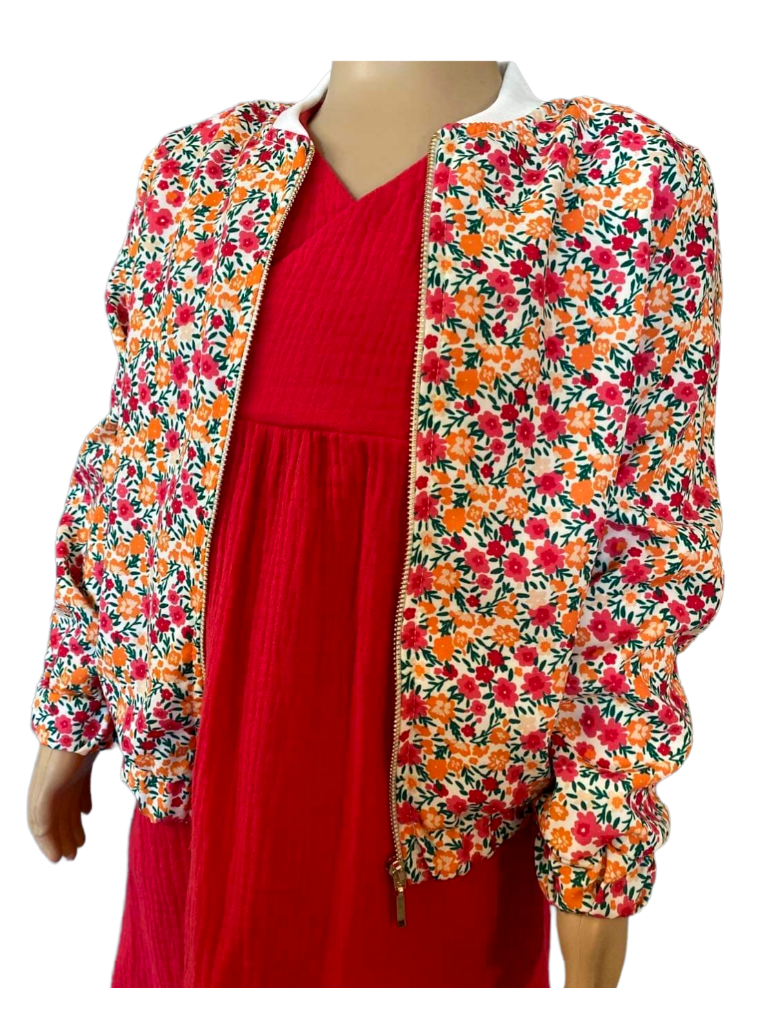Veste bomber fleurie