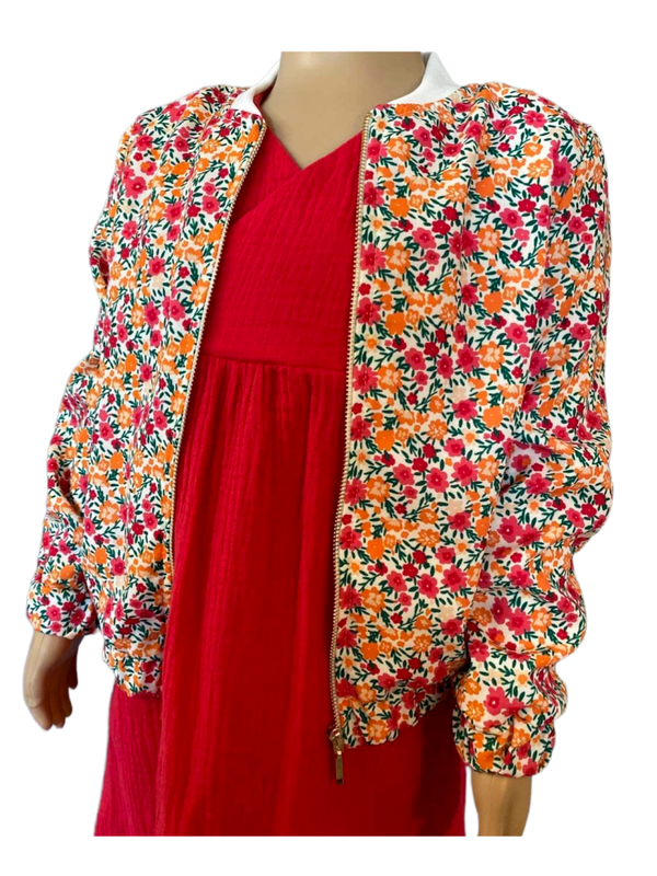 Veste bomber fleurie