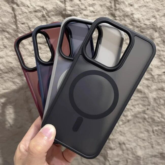 Matte magnetic charging anti drop phone case suitable for iPhone