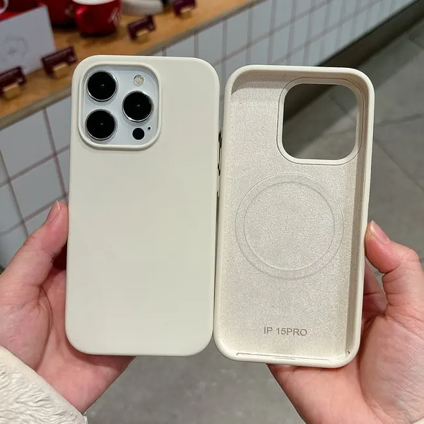 Liquid silicone magnetic wireless charging phone case for iPhone