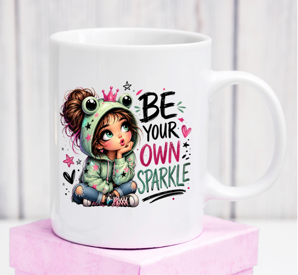 Cană premium „Be Your Own Sparkle” – cadou inspirațional pentru fete și tinere