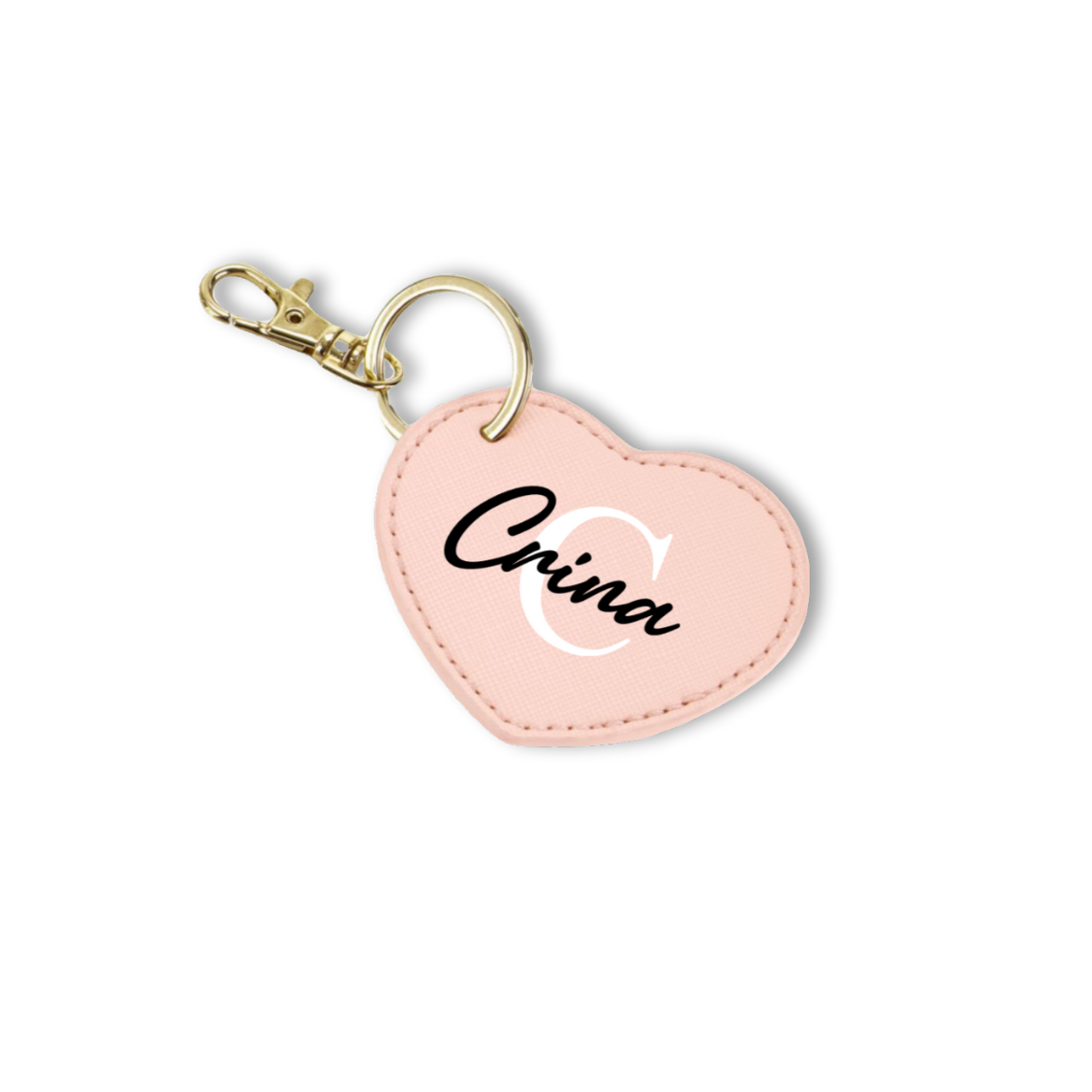 Personalisierter Herz Schlüsselanhänger -mit name & initiale