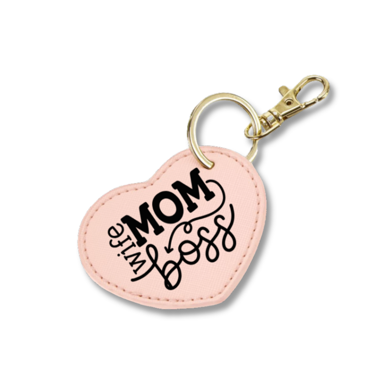 Personalisierter Herz Schlüsselanhänger - Mom/Wife/Boss