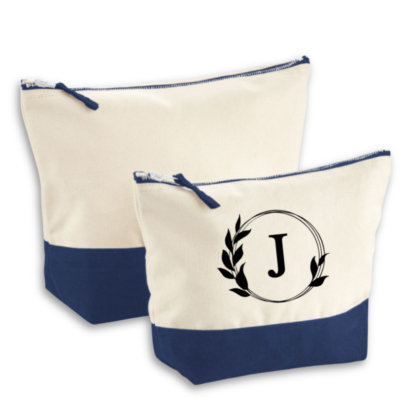 Geantă Canvas Personalizată cu Monogram Leaf -Coroană de Lauri-