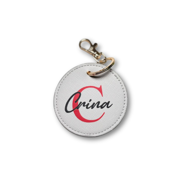 Personalisierter Runder Schlüsselanhänger - Names & Initialen