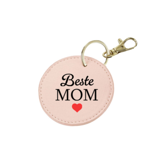 Personalisierter Runder Schlüsselanhänger - Beste Mom