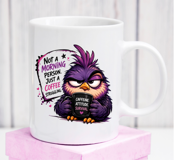 Cană premium „Not a Morning Person” – cadou amuzant pentru iubitorii de cafea