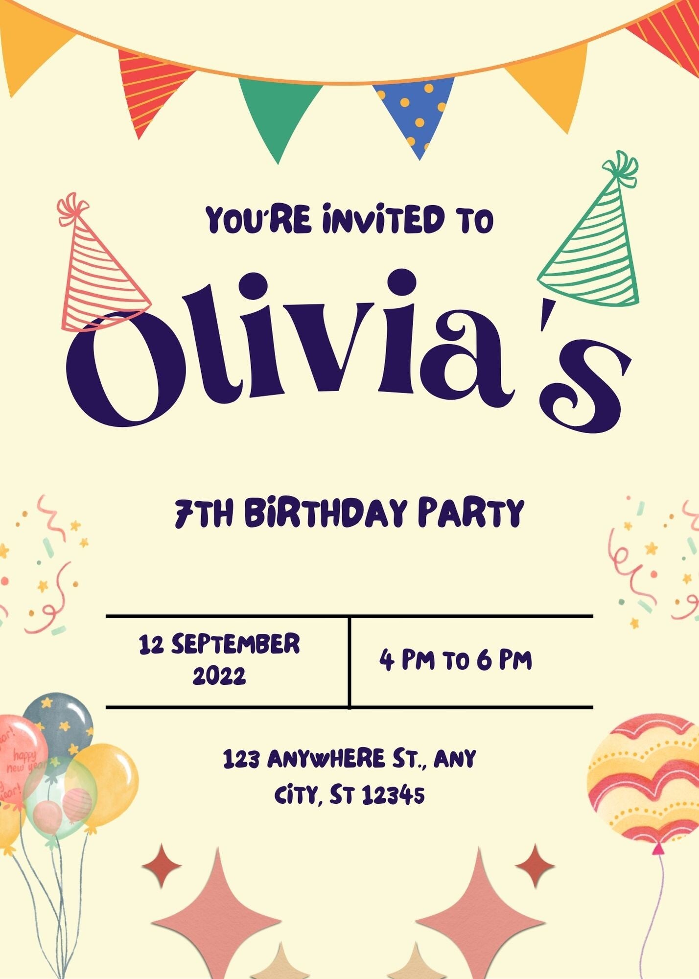 Girl party invites