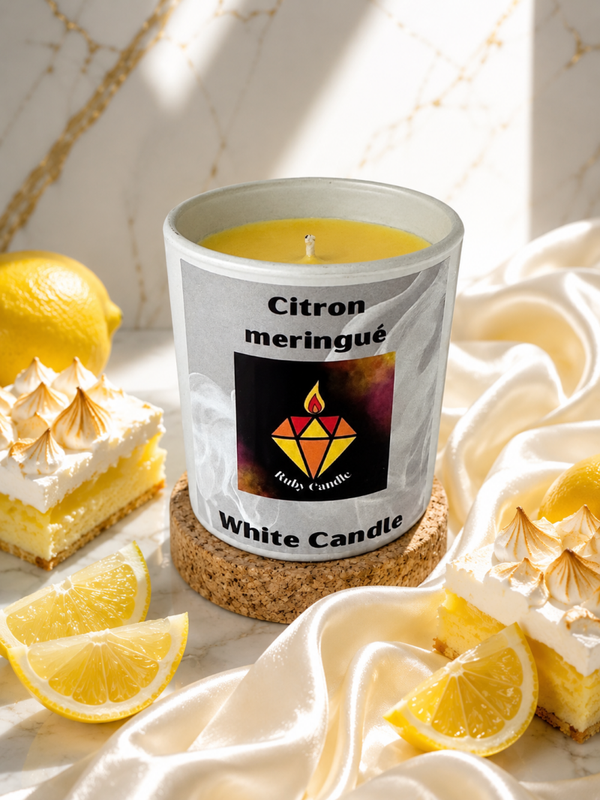 White candle citron meringuée