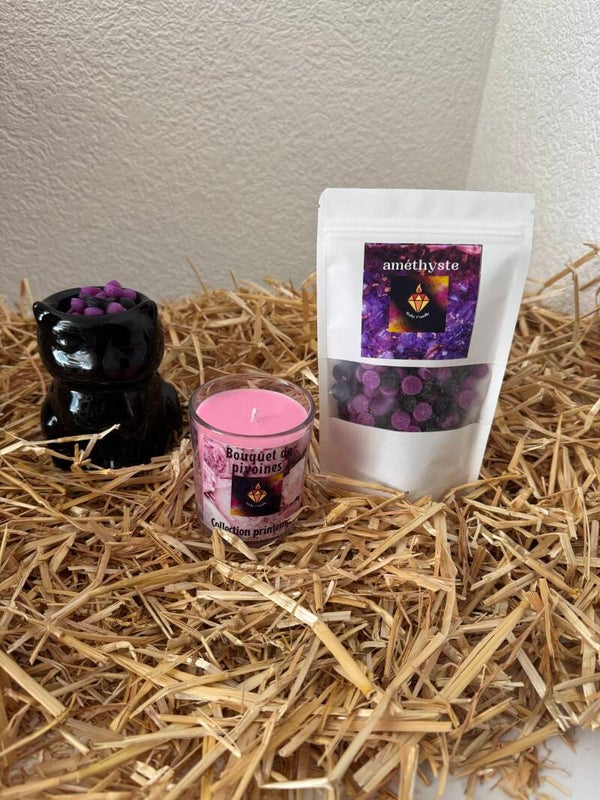 Coffrets Améthyste - bouquet de pivoines