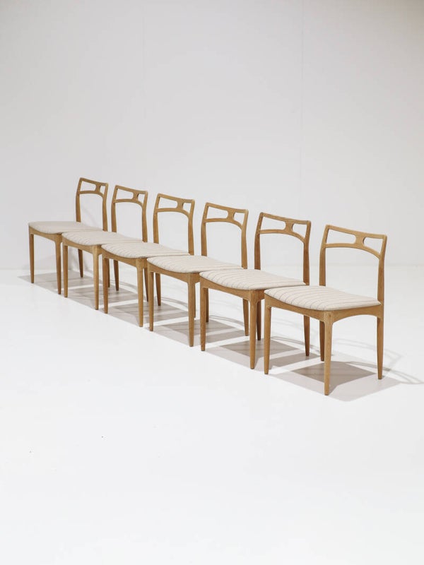 6x Eetkamerstoelen Johannes Andersen 94 eiken Deens vintage