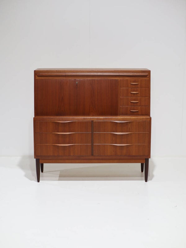 Erling Torvits secretaire teak Deens vintage 1960s