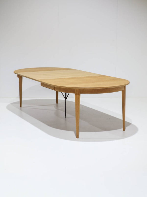 Uitschuifbare eettafel Omann Jun 55 eiken vintage Deens