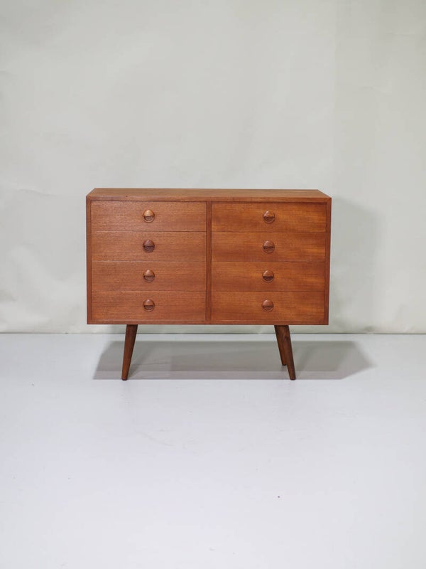 Dubbele ladekast vintage Deens teakhout