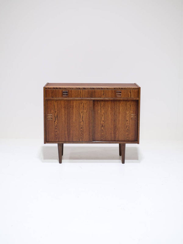 Kast met schuifdeuren en lade palissander Deens vintage