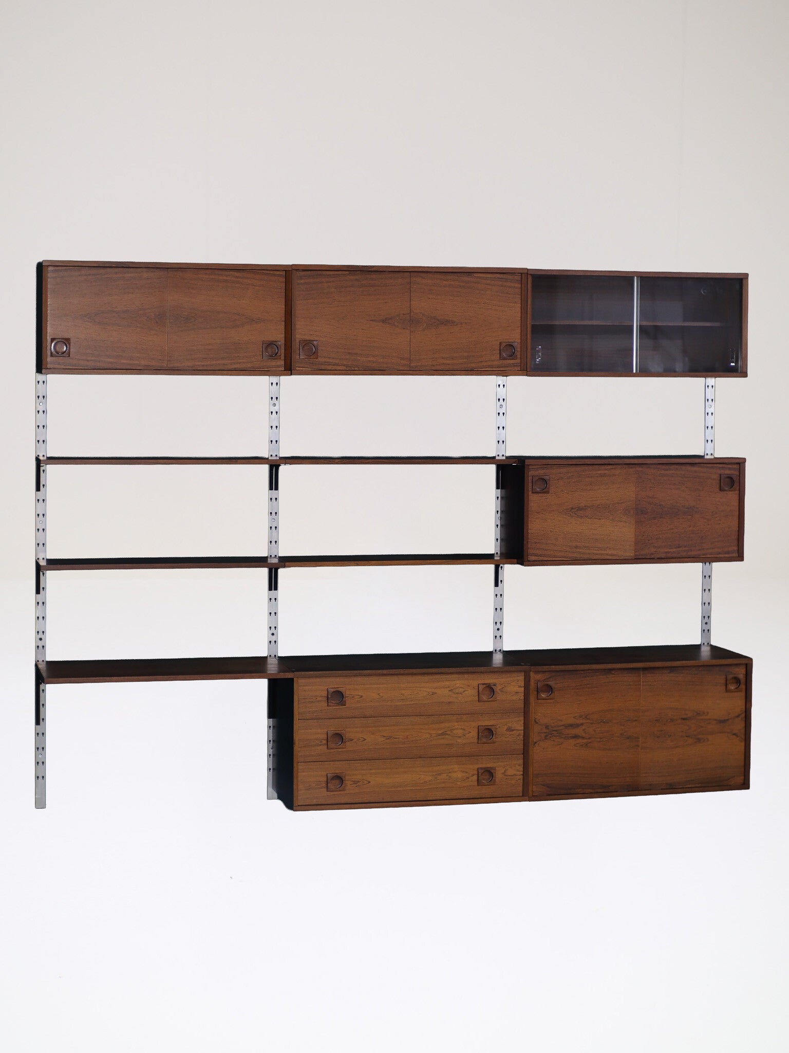 Wandsysteem Albert Hansen palissander chroom Deens