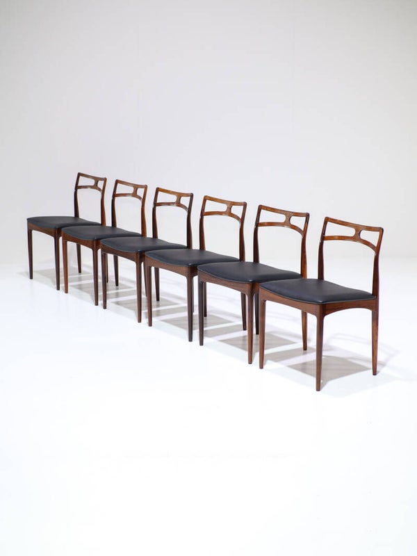 6x Johannes Andersen 94 eetkamerstoelen palissander