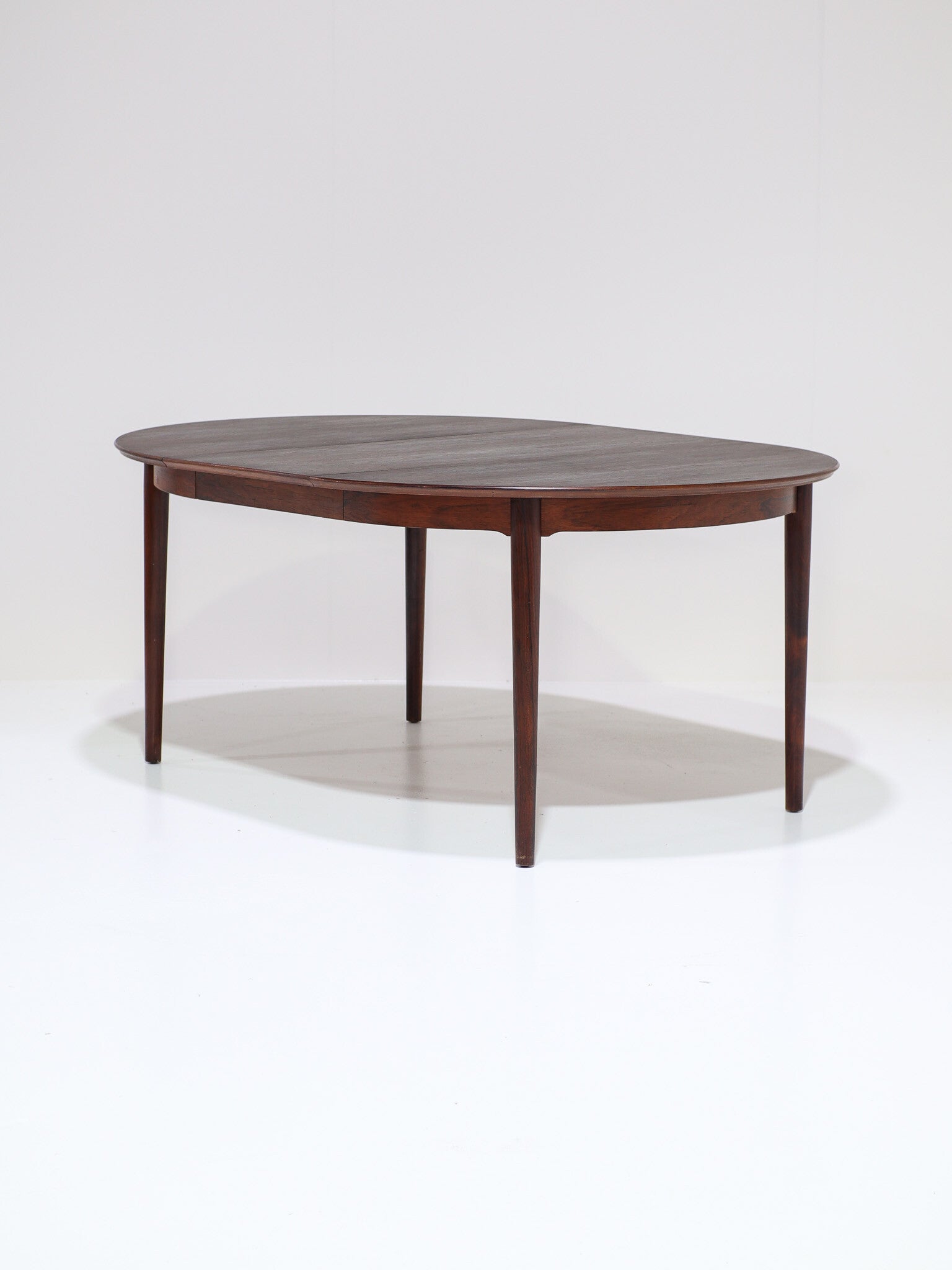 Uitschuifbare ronde eettafel Deens palissander vintage